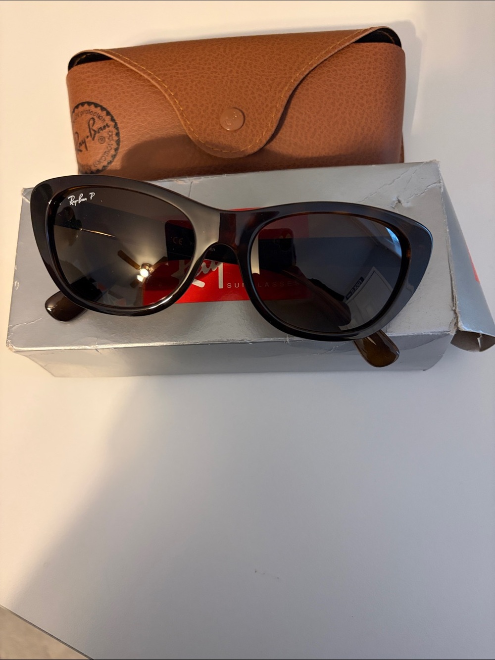 Ray-Ban Women's Cat Eye Sunglasses - Tortoise Frame with Brown Lenses